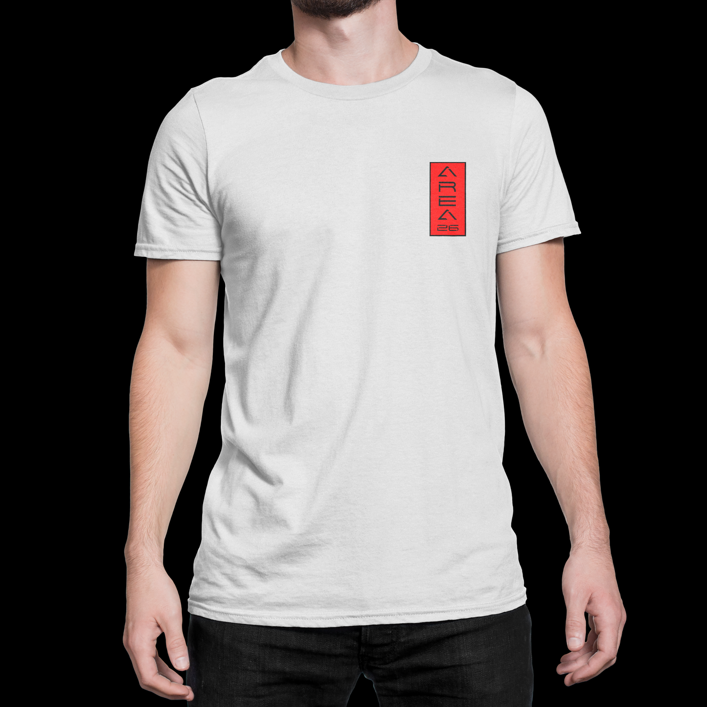White / Red Vertical Box Logo Series